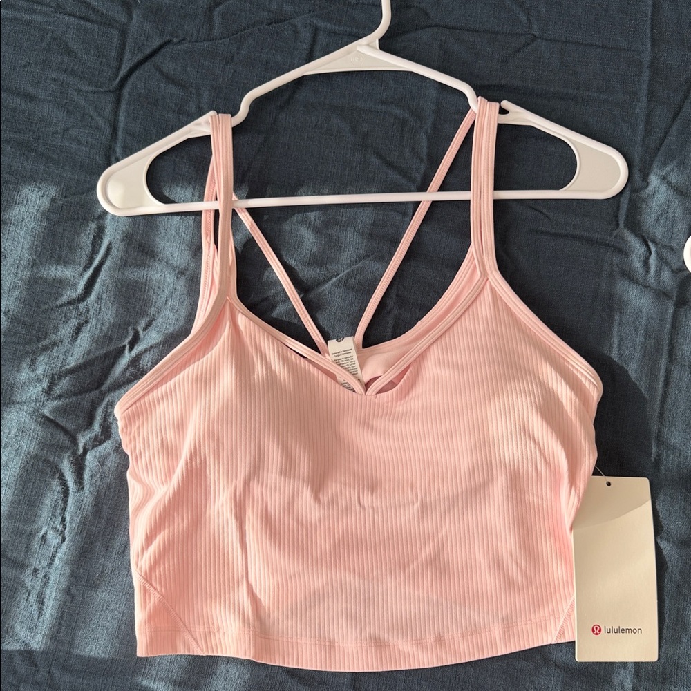 Lululemon Pink Strappy Crop top